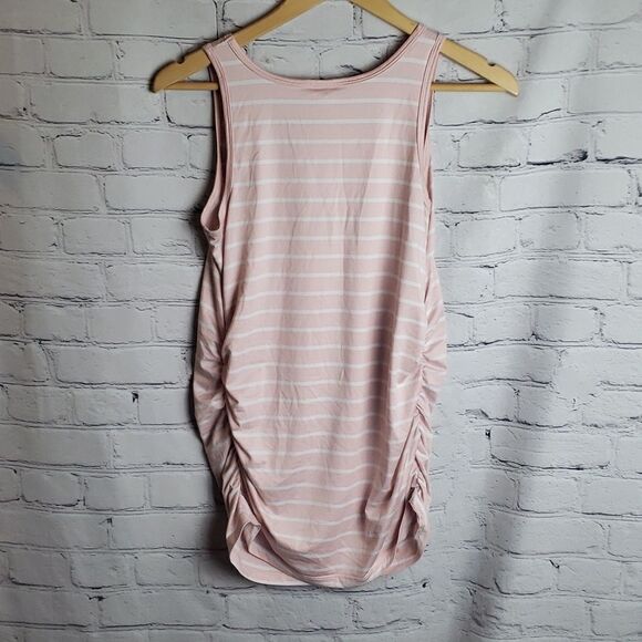Time and Tru Stripped Pink and White Tank Top - Picture 3 of 5